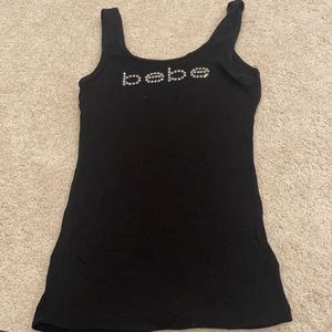 Black bebe tank top